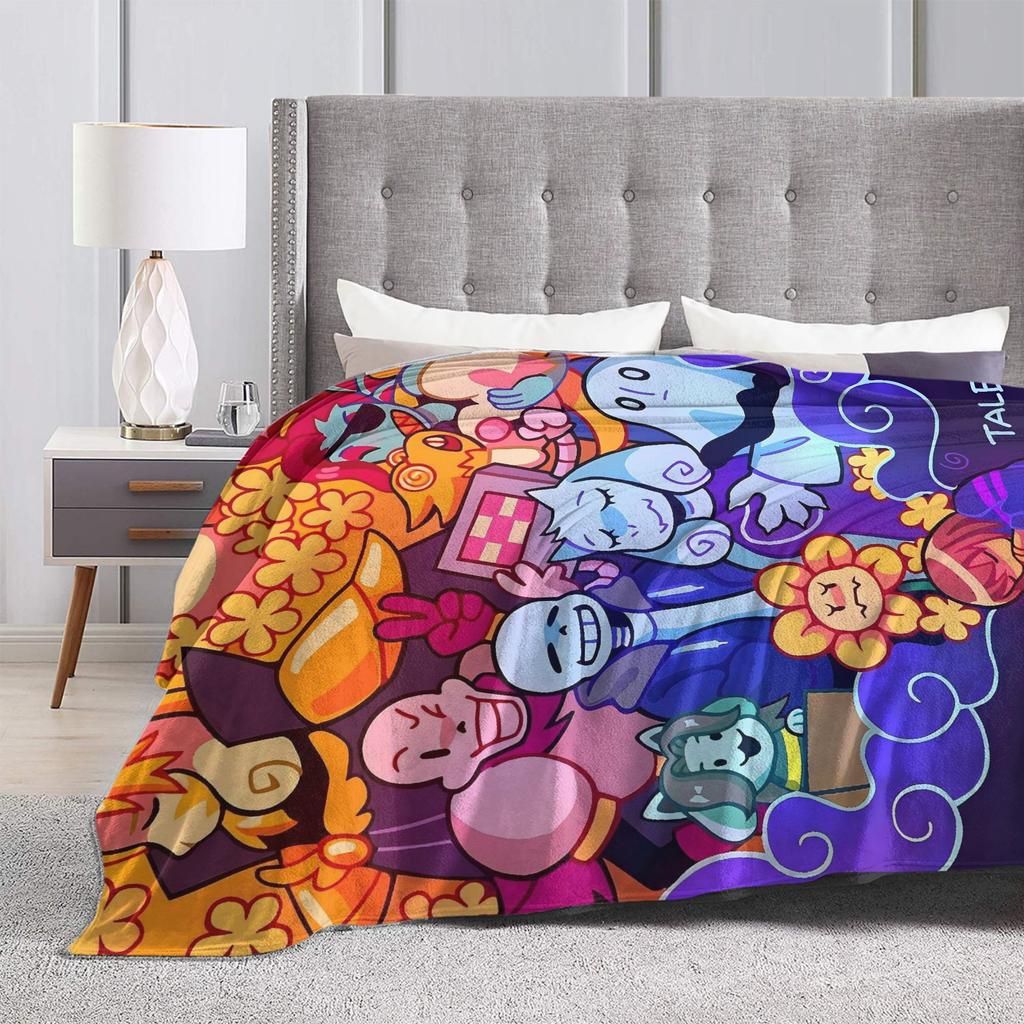 Deltarune Warme Weiche Decke Spiel Kinder Plüsch Überwurfdecke Grafisch Wohnzimmer Flanell Tagesdecke Sofa Bettbezug