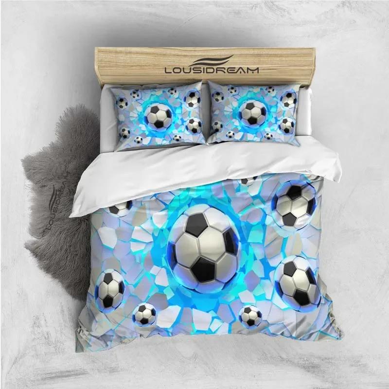 3D Football Duvet Cover Soccer/ Football Digital Print Polyester Bedding Sets Child Kids Covers Boys Bed Linen Set For Teens