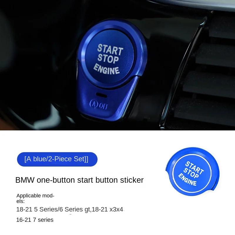 Car Start Stop Engine Button Cover for BMW Series 1 3 4 5 GT X1 X2 X3 X4 Aluminum Ignition Ring Trim Interior Decor Accessories
