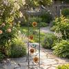 Freestanding Metal Bird Bath Sturdy Bird Bath Feeder Climbing Plant Support  Patio