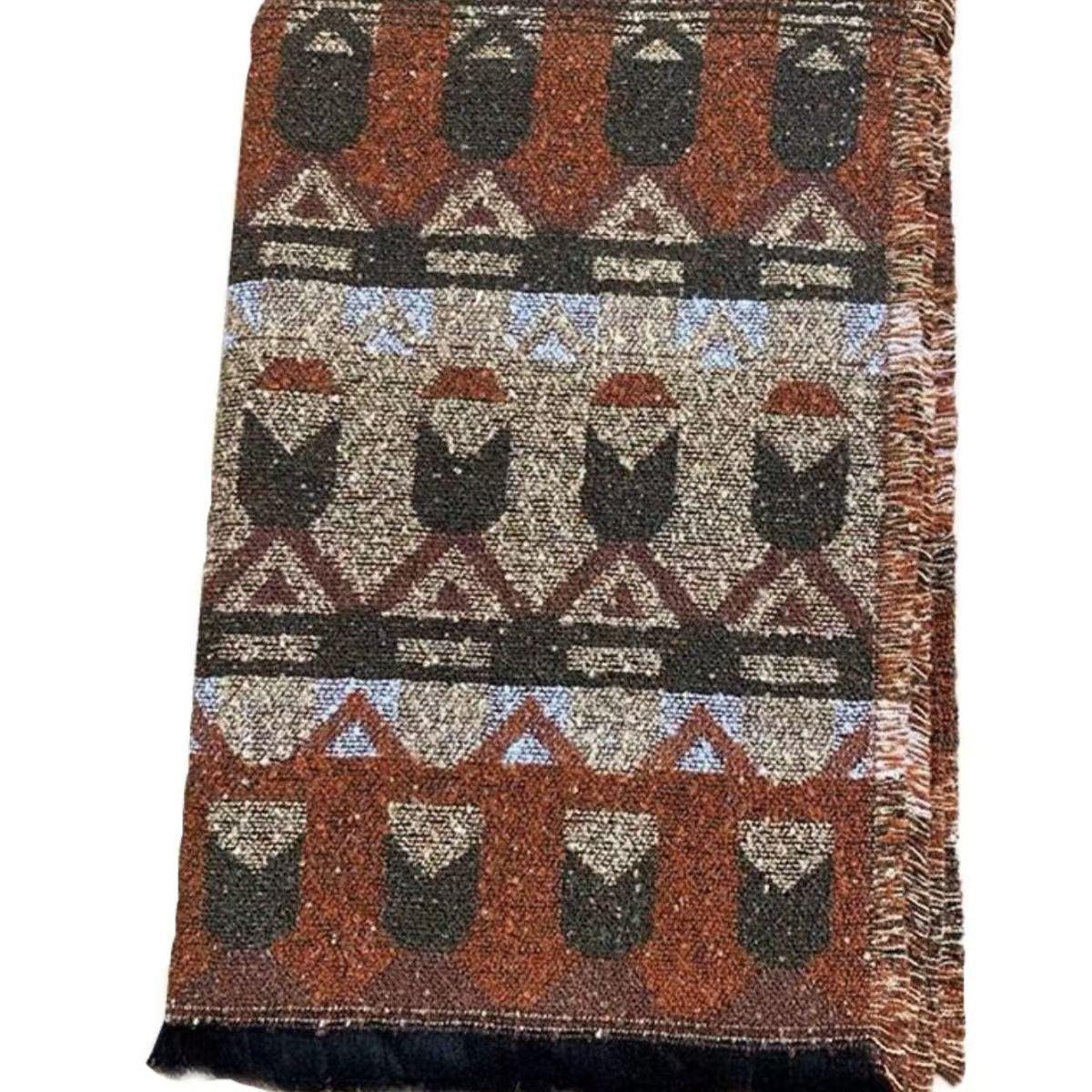 

Женская шаль в европейском и американском этническом стиле: Синьцзян, Тибет Дорожный платок-накидка и Сычуань Пончо-шарф Above 175cm кирпич красный