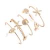 Stacked Design Starfish Shell Bracelet Party Jewelry Accessories Pendant Bracelet  Summer Season