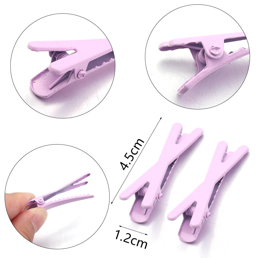 50pcs/lot Cute Metal Cross Hairpins Colorful Duckbill Clamp Girl Side Bangs Clip Hairpin For Jewelry Making Hair Accessories