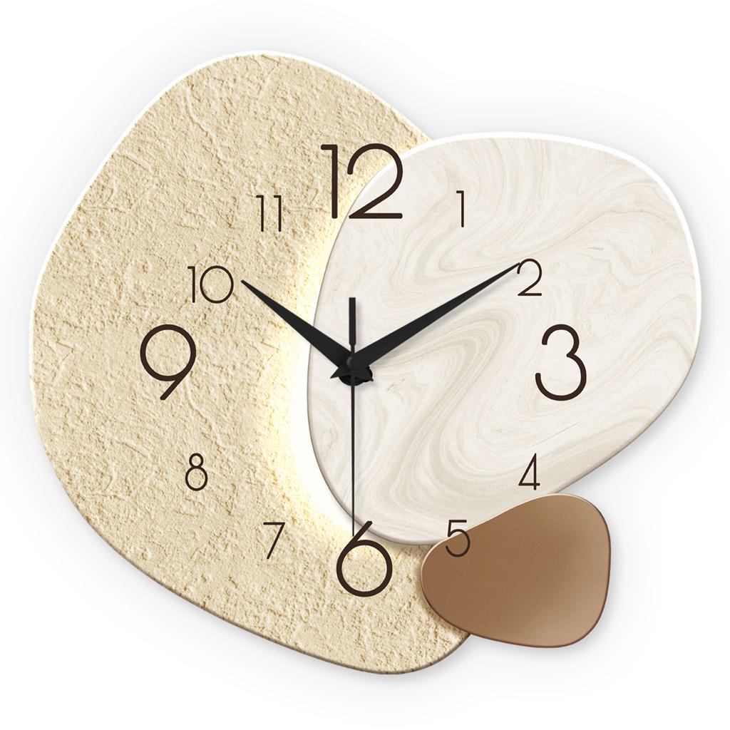 Modern Simple Wall Clock Silent Quartz Clock Bedroom Clock Living Room Sofa Background Decoration Wall Clock No Battery