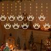 Diwali Usb Curtain String Lights Hanging Diya Ring Ornaments 8 Modes Window Curtain Light Home Mandir for Muslim Holiday Decor