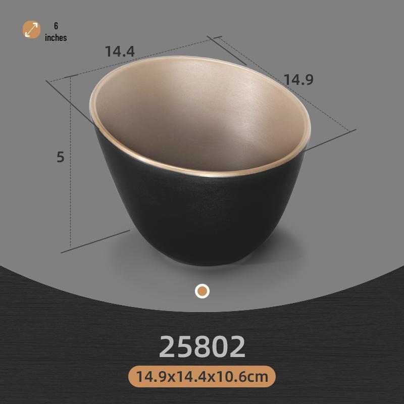 Commercial Melamine Two-Color Drop-Resistant Teacup and Imitation Porcelain Dish Set for Hot Pot Cuisine with Compartments.