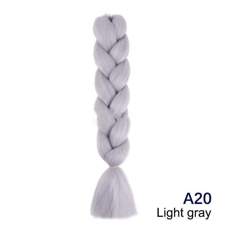 Jumbo Braiding Hair Long 24 Inch Hair Extensions Solid Color Synthetic Braids Hair Twist Braiding Hair For Women