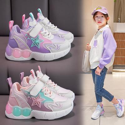 Spring New Korean Style Candy Color Children's Sneaker Wear-Resistant Soft Bottom Non-Slip Running Shoes