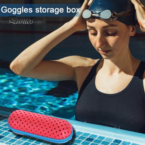 Swim Goggle-etui med glidelåslukking Lett beskyttelsesveske for briller Ventilert designbrilleboks for oppbevaring av svømmeutstyr