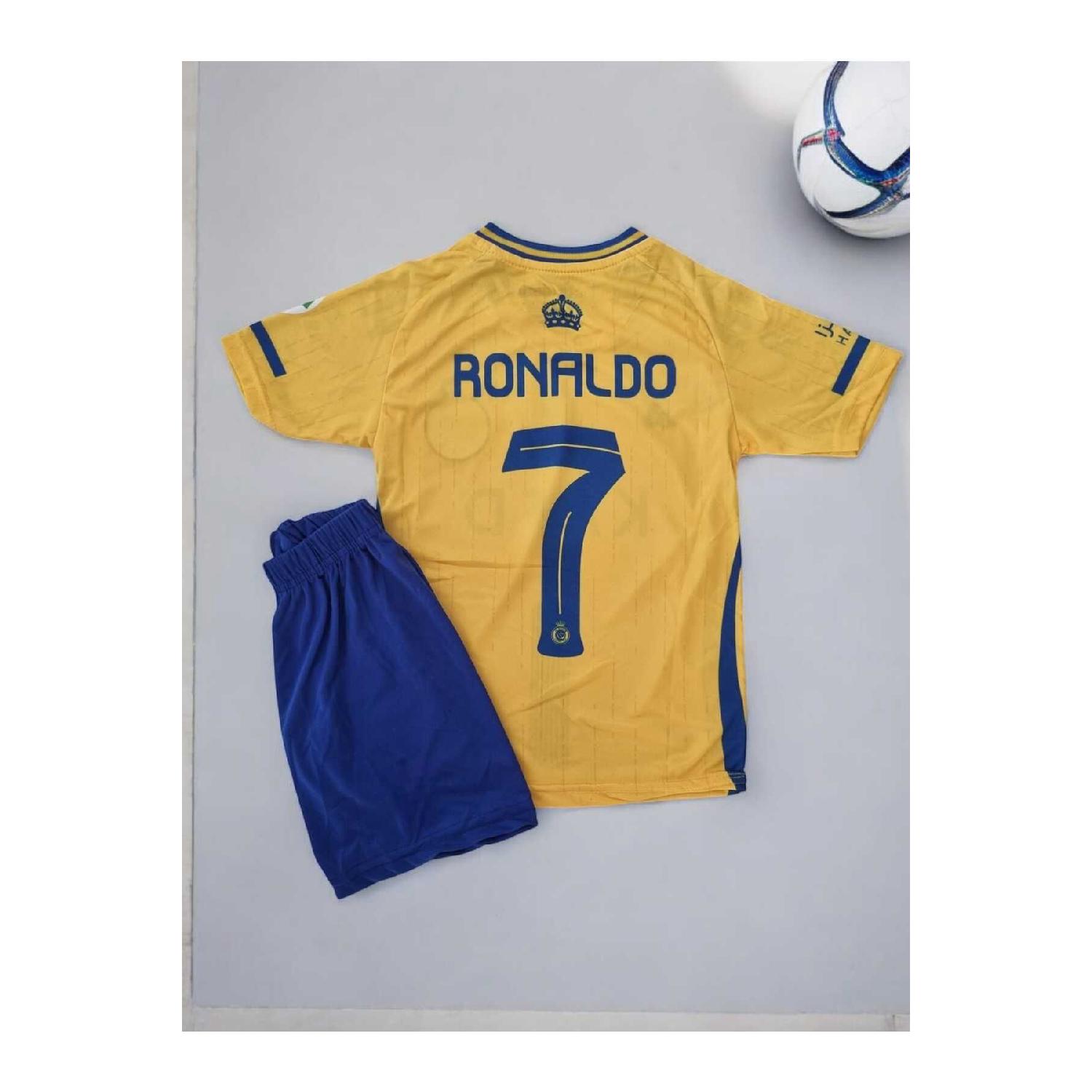 

Новые детские футбольные майка и шорты Ronaldo Al Nassr, 2 шт.