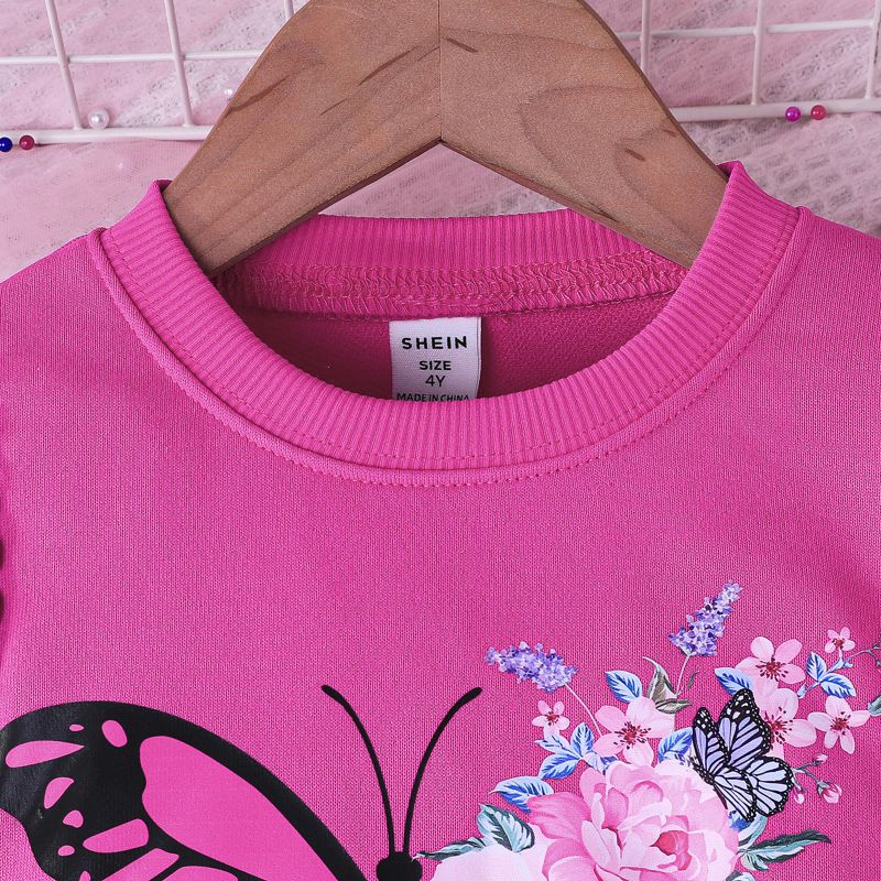 3-13 Years Kids Girls Fake Two Pieces Clothes Mesh Skirt Sweatshirt