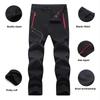 Men  Fleece Outdoor  Warm Pants Softshell  Winter  Climbing Hiking Sport Training Trousers