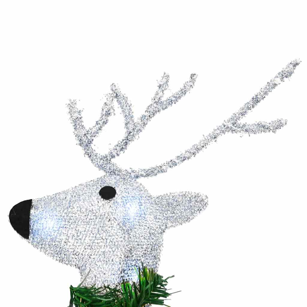 LED Reindeer Set 4 pcs Silver Fabric