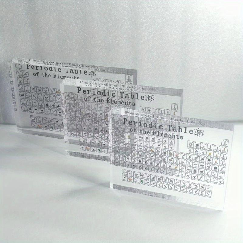 Stolní displej periodické tabulky prvků s reálnými prvky Dětské učební dárky Chemický prvek Domácí akrylová periodická tabulka