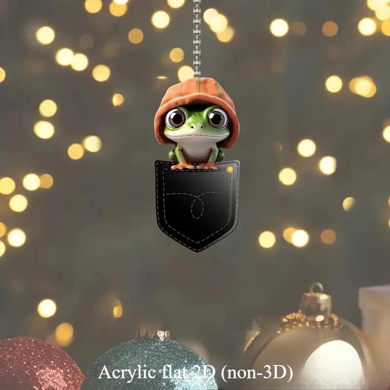 Nou breloc drăguț broască alpaca cățeluș pisoi serie acrilic pandantiv plat decorațiune oglindă retrovizoare auto cadou pandantiv pandantiv pom de Crăciun
