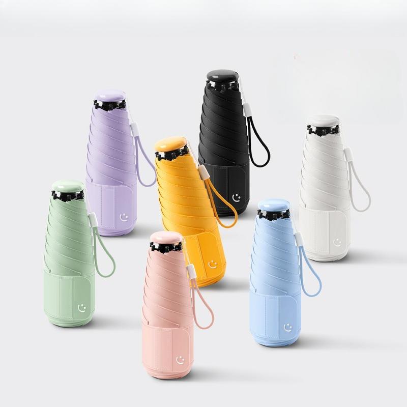 Mini Five-fold Capsule Sun Umbrella Portable Not Easy To Break and Deform Outdoor Activities Travel Sun Protection Against Rain