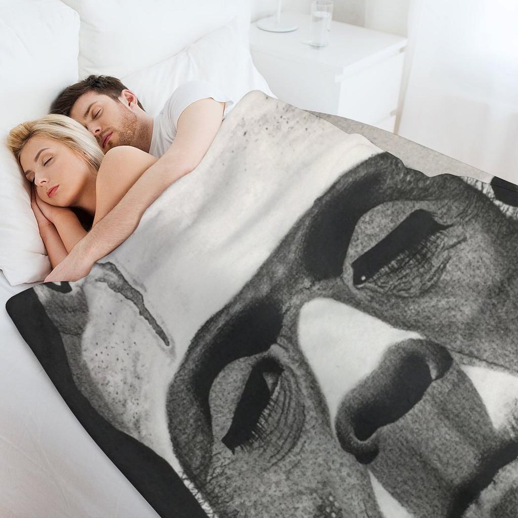 Klassischer Monster Frankenstein Kohlezeichnung Überwurfdecke Herren Weiche Warme Überwurfdecke für Sofa