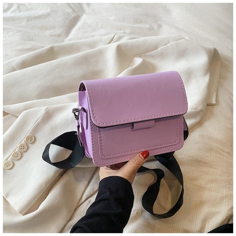 Small Bag Women's Spring New Trendy Versatile Wide Shoulder Strap Small Square Bag Retro Single Shoulder Crossbody