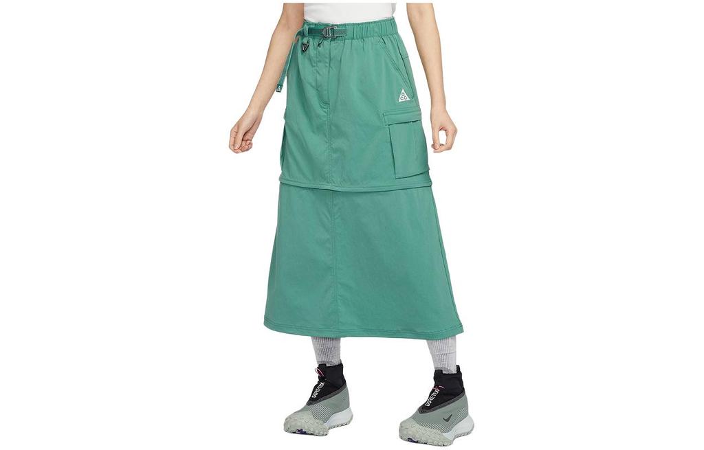 Nike 'SMITH SUMMIT' Casual Long Skirt Women's Green FN1970-361