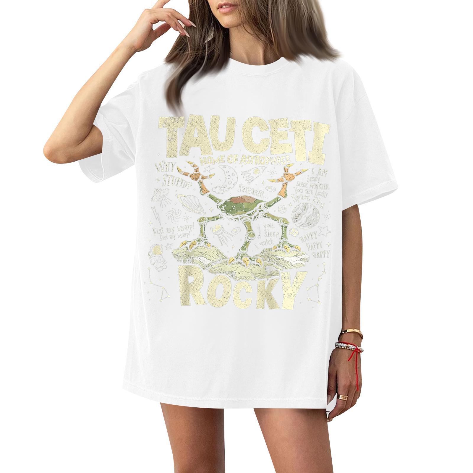 

Women s round-neck casual printed short-sleeved T-shirt top XL білий