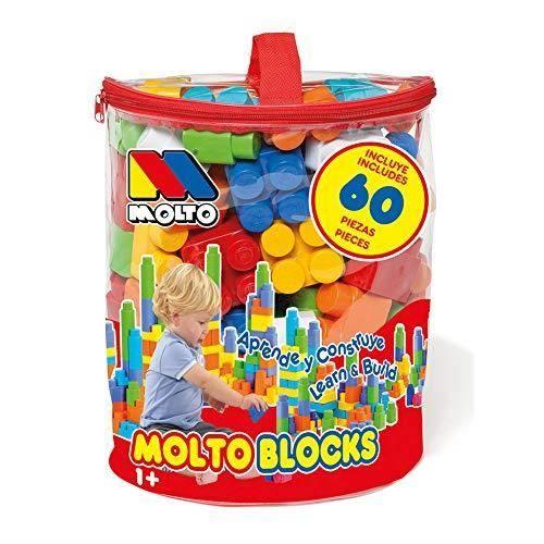 Building Blocks - Molto - 12465 - 60 Pieces - Plastic - from 12 Months