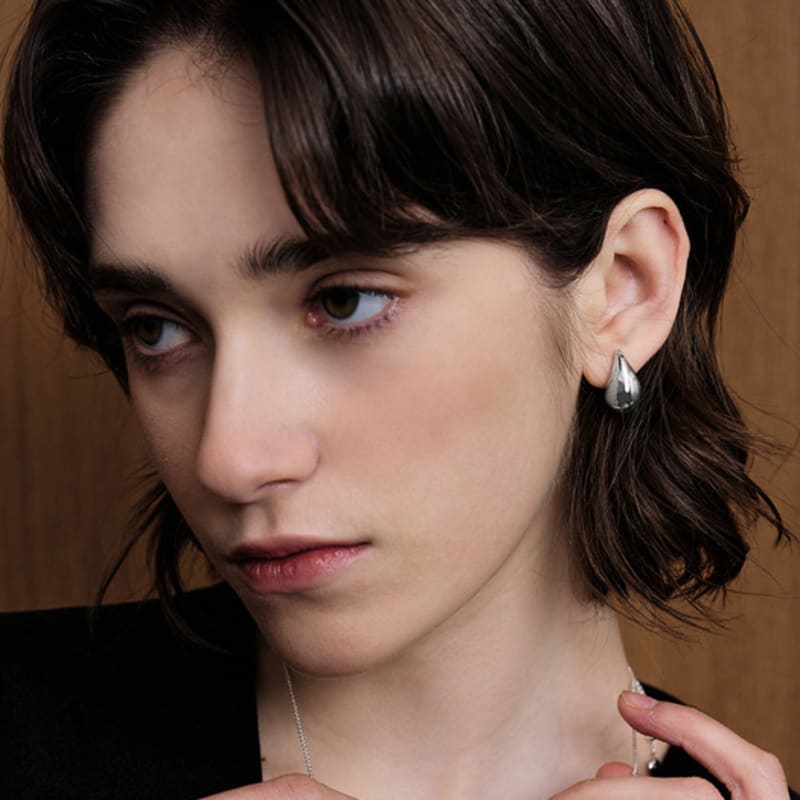 TOU NP020 Metal Volume Earrings