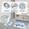 4Pcs Bathroom Shower Curtain Set Winter Wonderland Print Bathroom Curtain With 12 Hooks Non Slip Rugs Toilet Cover Mat Bathroom Partition