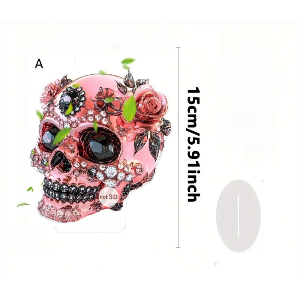 1pcs Halloween Pink Horror Desktop Decoration Ornament Perfect Gift - 2D Flat Acrylic Desktop Ornament, Four Seasons Decoration A