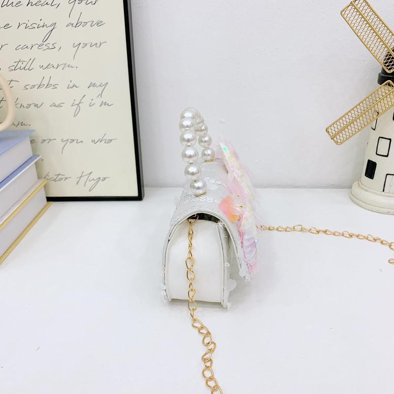 2025 Kinder Prinzessin Perle Schleife Umhängetasche