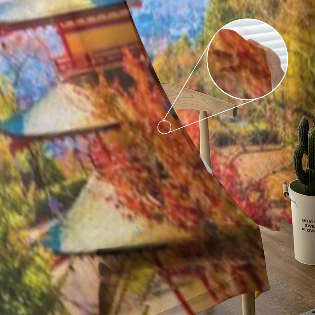 Landschaft von Berg Fuji Japan Gardinen für Schlafzimmer Wohnzimmer Tüll Vorhänge für Küche Fenster Voile Vorhänge