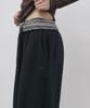 Seul Folded Waist Waffle Curved Tab Pants_Navy