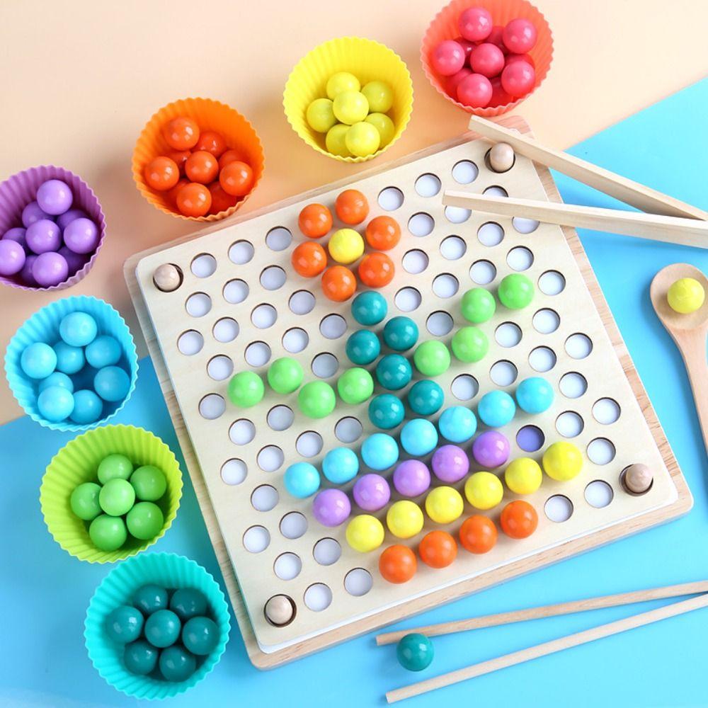 Memory Training Color Matching Beads Game Parent-child Color Sorting Matching  Children Gift