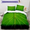 Leaf Texture Design Bed Bedding Set 1 Duvet Cover + 2 Pillowcases Soft Breathable Household Bed Linens