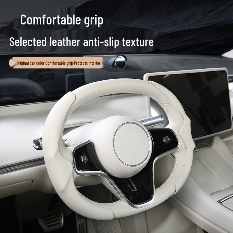 Zhijie R7 Non-slip Leather Steering Wheel Cover - Universal Four Seasons Protection