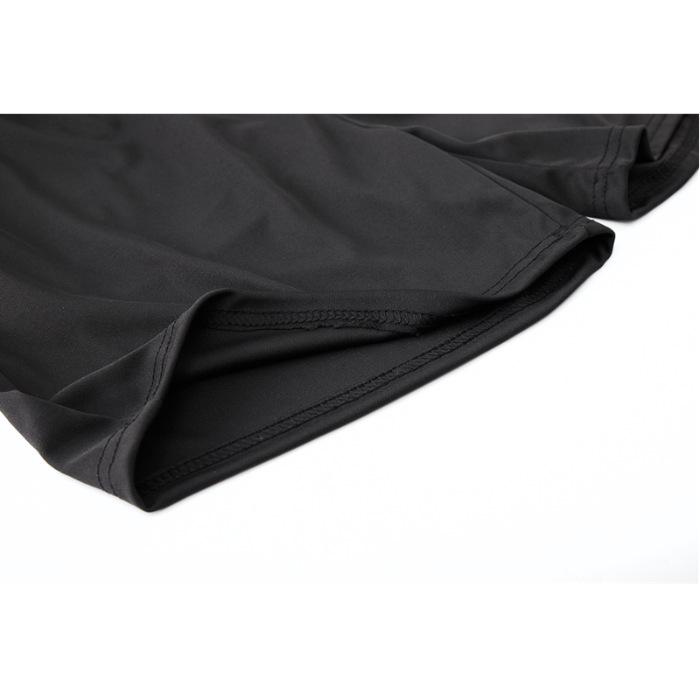 Summer Sports Couples' Elastic Waist Polyester Shorts with Pockets - Men's & Women's Black Shorts