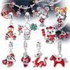 New Copper New Year Series Koi Fish Dragon Beads Pendant Charms Beads Fit Original Bracelets Diy Jewelry Gift
