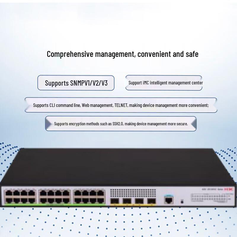 H3C S5130V2-28P-HPWR-LI 24-Port Gigabit Managed PoE Switch