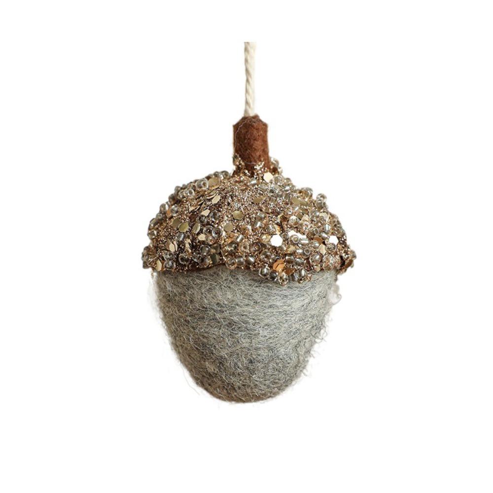 3pcs Cute Acorn Balls Multifunction Xmas Tree Pendant Crafts Wool Felt  Window