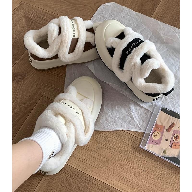 Fashion 2024 High Quality Snow Boots for Women Wear Resistant Thick-Cotton Warm Short Plush Solid Color 2024 New Design Women's Shoes