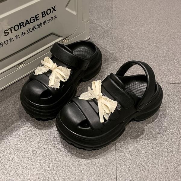 Fashion Butterfly-Knot Slippers Soft Cover Toe Shoes Woman 2025 Luxury Slides Comfort Rubber Designer Sweet Casual Butterfly-knot Scanda