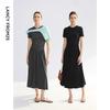 Langzi Pleated A-line Midi Skirt