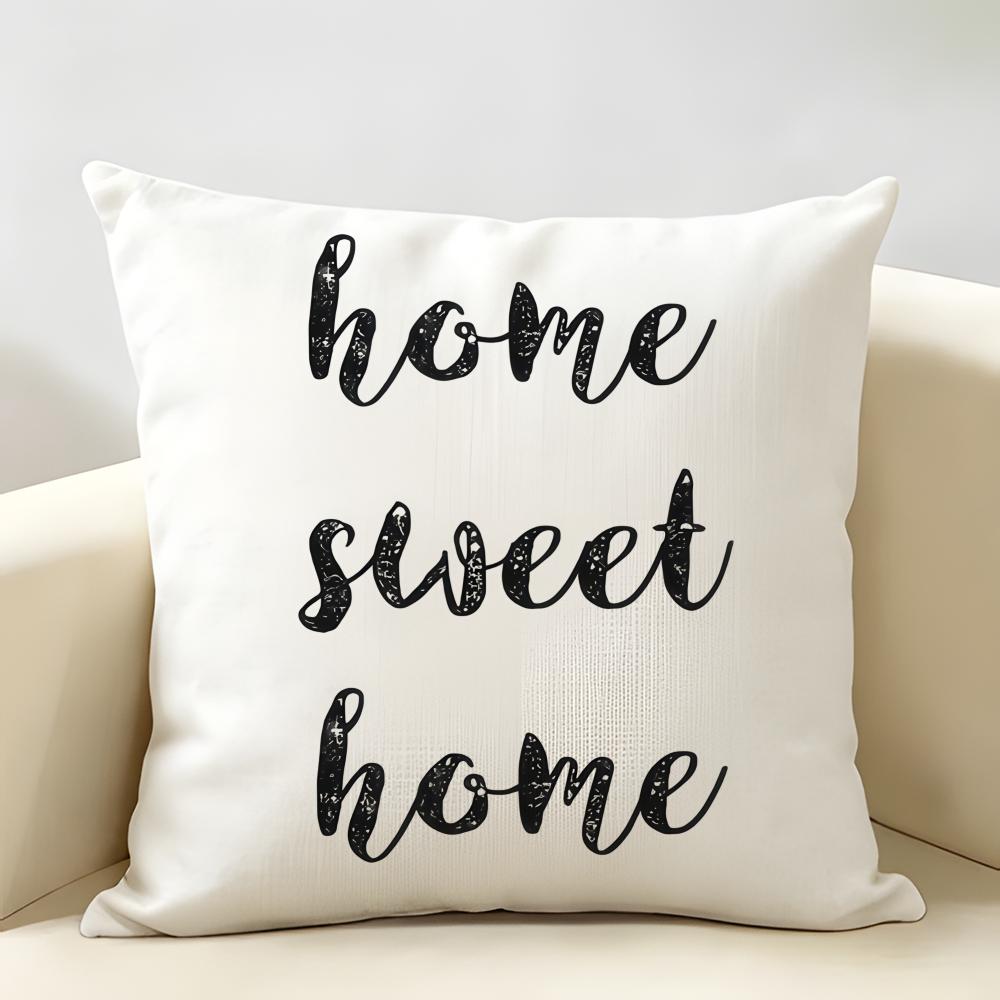 Finlay Noa Simple Words Ins Cushion Cover Natural Linen Organic Fabric DoubleSided Printing Room Sofa Decor Pillow Case