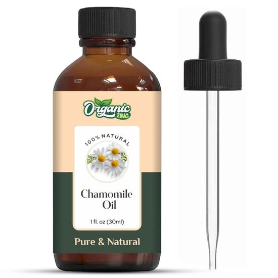 

Organic Zing Chamomile (Matricaria chamomilla) Oil | Pure & Natural Essential Oil for Skincare, Hair Care, Aroma & Diffuser - 30ml/1.01fl oz