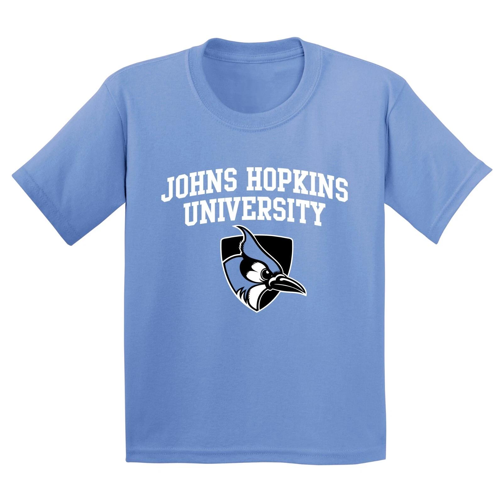 Johns Hopkins Blue Jays Arch Logo Youth T-Shirt - Carolina Blue 3XL