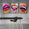 Nordic Graffiti Art Fashion Canvas Painting Sexy Lips Poster Office Wall Painting Living Room Bedroom Home Decoration Mural No Frame