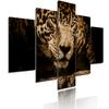 Minimalist Animals Poster Lion Leopard Orangutan And Elephant Canvas Painting 5 Pieces Modular Picture Print Wall Art Home Decor