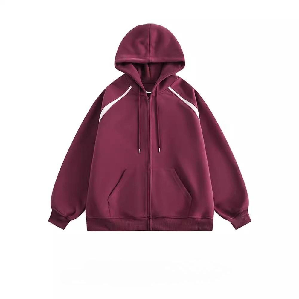 Men's Hooded Sweatshirt Jacket Loose Zipper Cardigan