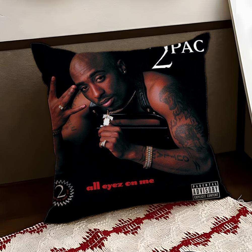 2PPAC Tupac SShakur Kissenbezug Wendbar Weich Strapazierfähig Kissenhülle Zuhause Auto Mehrzwecknutzung für täglichen Komfort