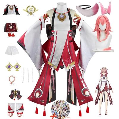 Yae Miko Guuji Yae Cosplay Gra Cosplay Kostium Halloween Karnawał Mężczyźni I Kobiety Ubrania
