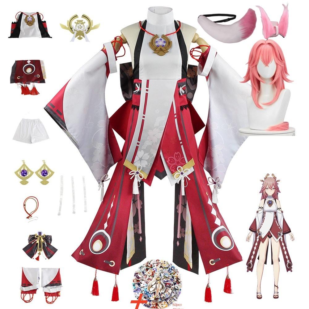 Yae Miko Guuji Yae Cosplay Παιχνίδι Cosplay Κοστούμι Απόκριες Καρναβάλι Ανδρικά Και Γυναικεία Ρούχα